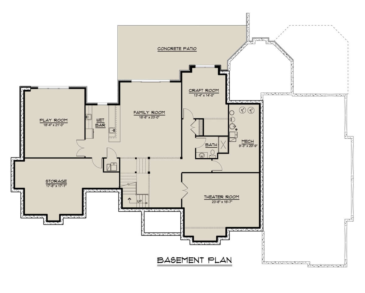 Basement for House Plan #5032-00133