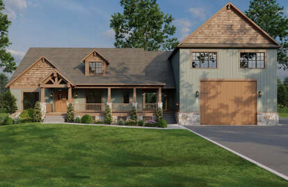 Craftsman House Plan #110-01079 Elevation Photo