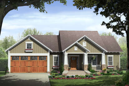 Craftsman House Plan #348-00297 Elevation Photo