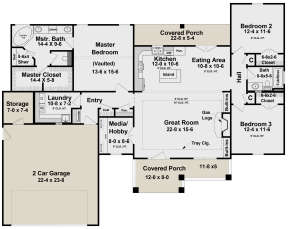 Main Floor for House Plan #348-00297
