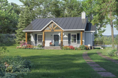 Cottage House Plan #348-00301 Elevation Photo