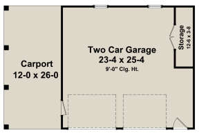 Garage Floor for House Plan #348-00302