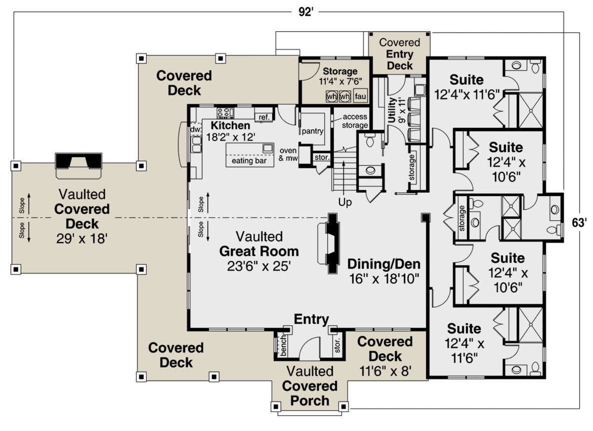 Main Floor for House Plan #035-00955