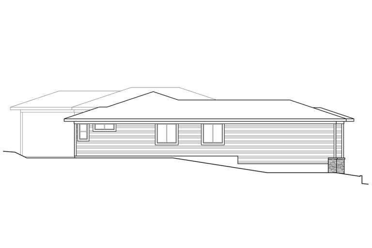 Prairie House Plan #035-00956 Elevation Photo