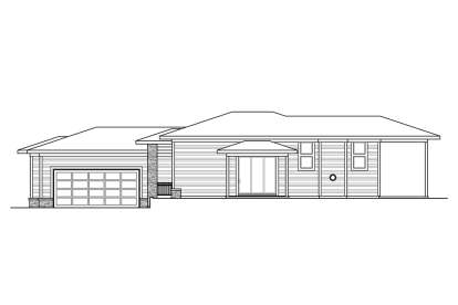 Prairie House Plan #035-00956 Elevation Photo