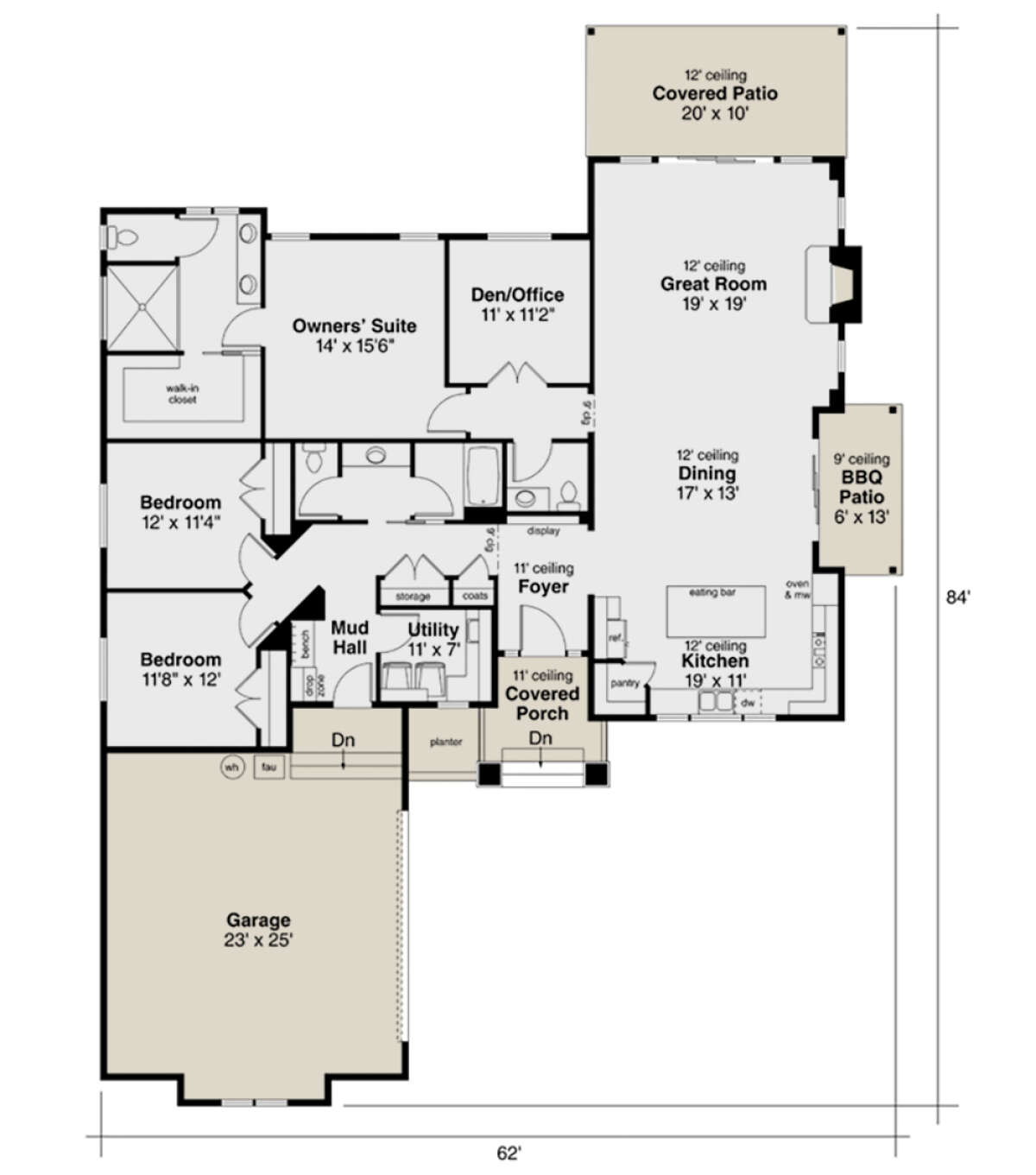 Main Floor for House Plan #035-00956