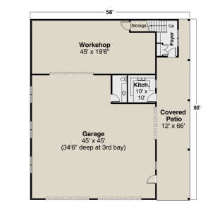 Garage Floor for House Plan #035-00957