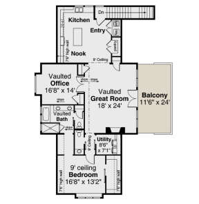 Second Floor for House Plan #035-00957