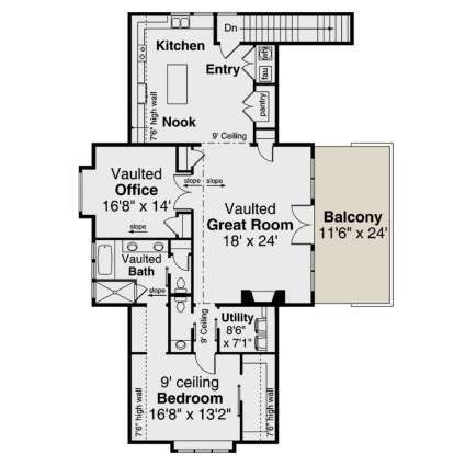 Second Floor for House Plan #035-00957