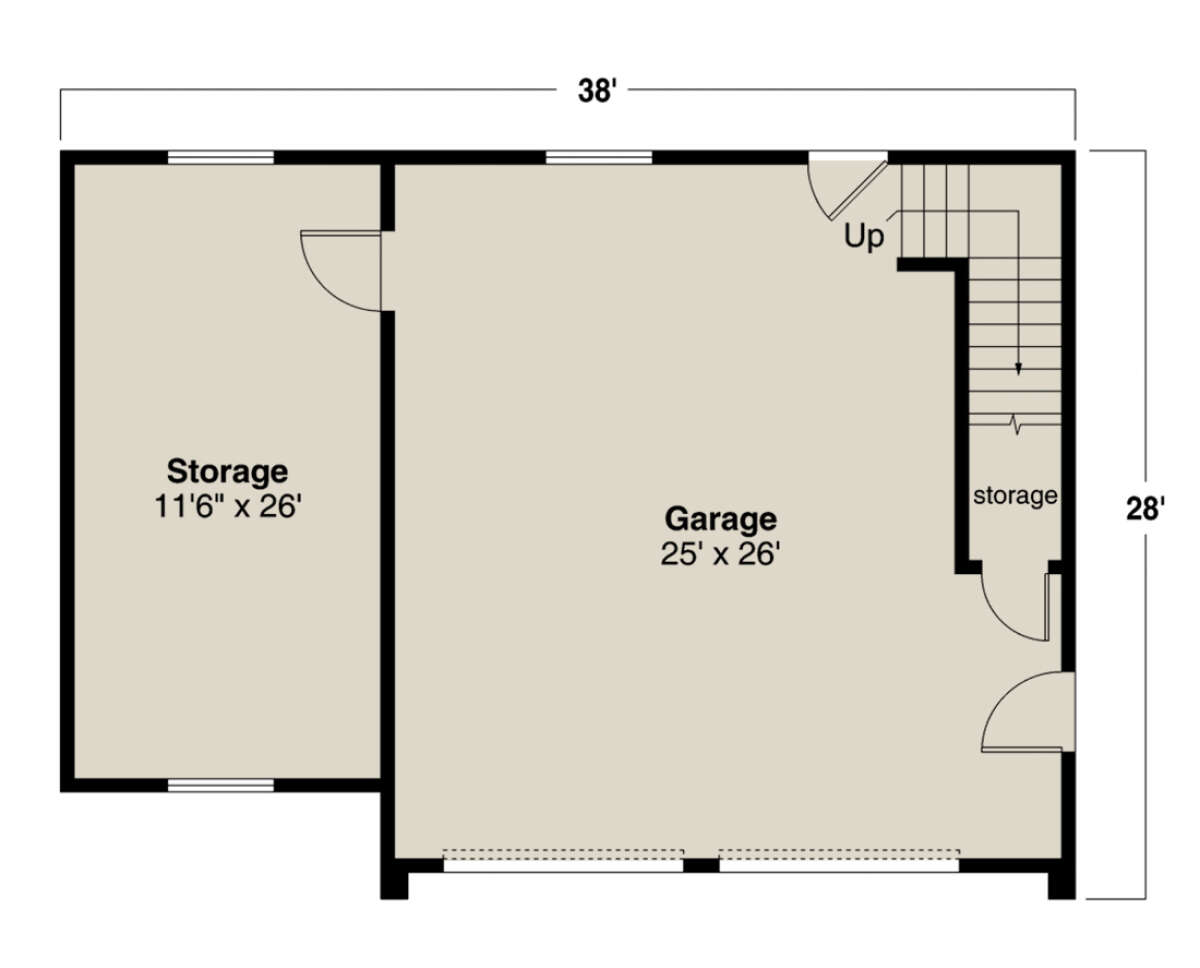 Garage Floor for House Plan #035-00958