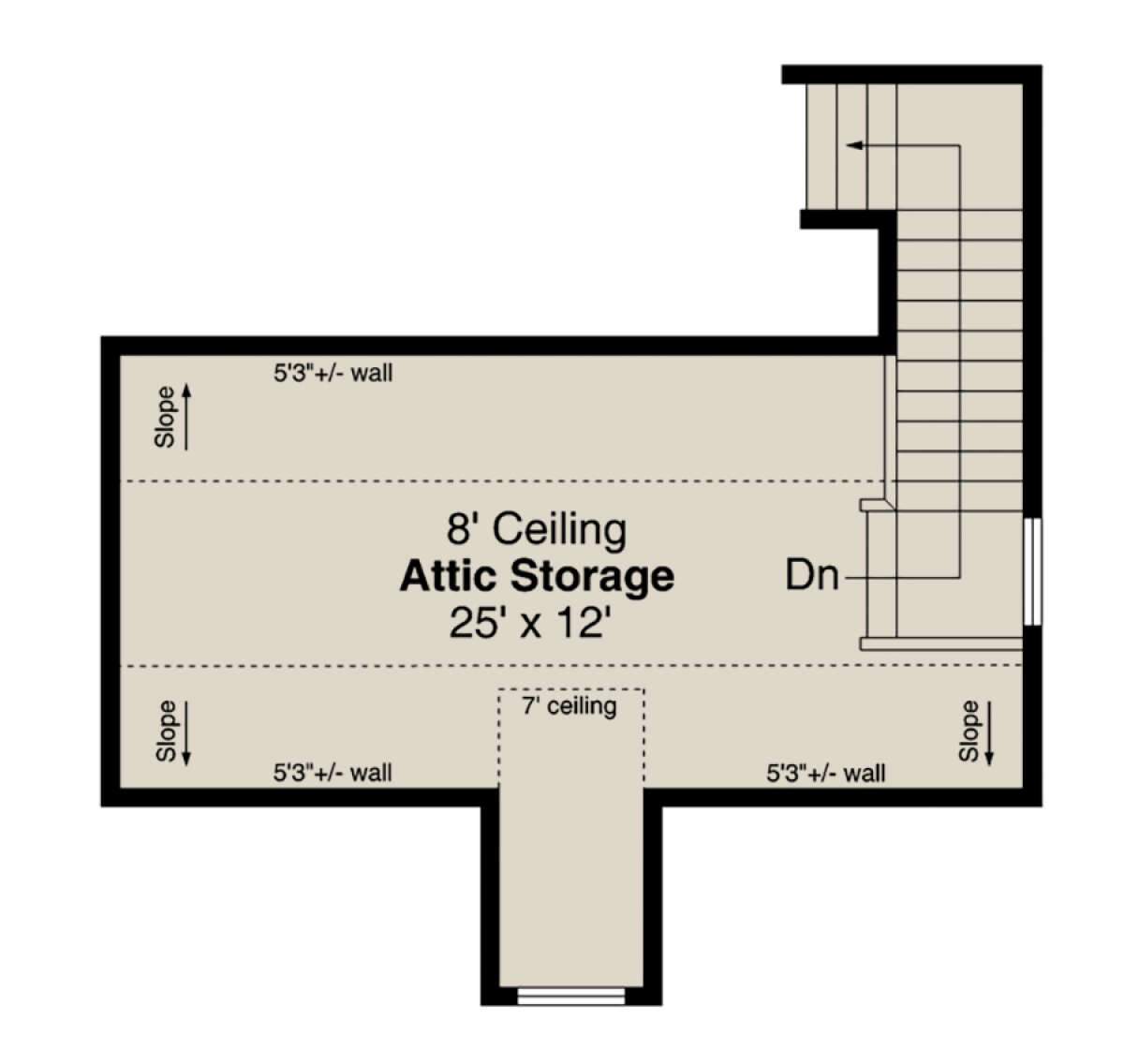 Attic Space for House Plan #035-00958