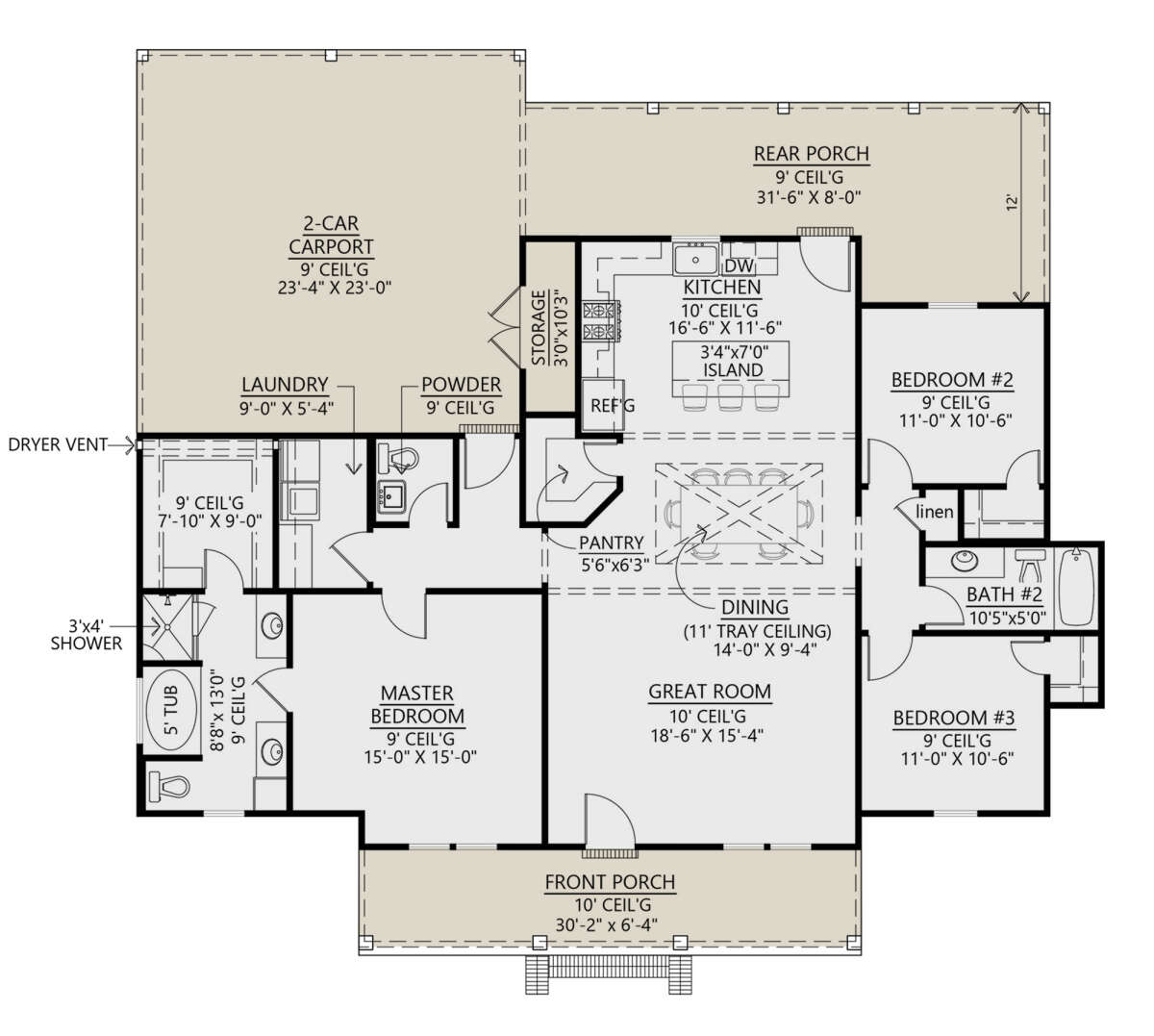 Main Floor for House Plan #4534-00067