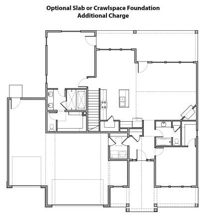 Optional Slab or Crawlspace Foundation for House Plan #7306-00030