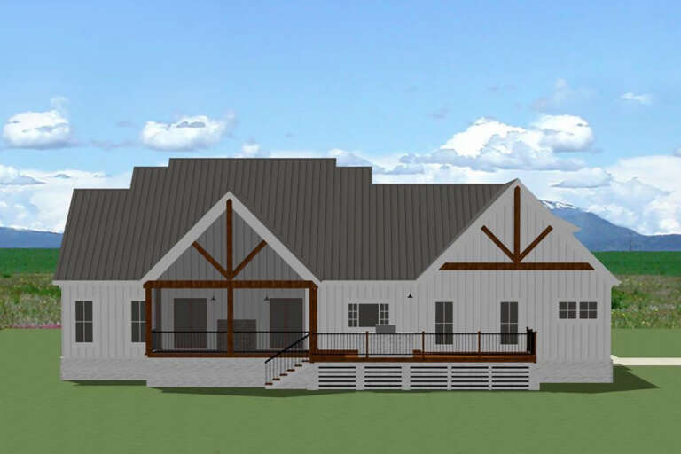 Modern Farmhouse House Plan #6849-00110 Elevation Photo