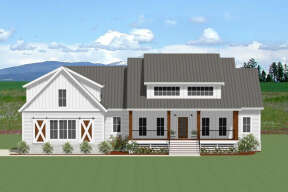 Modern Farmhouse House Plan #6849-00110 Elevation Photo