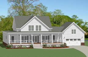 Modern Farmhouse House Plan #6849-00111 Elevation Photo