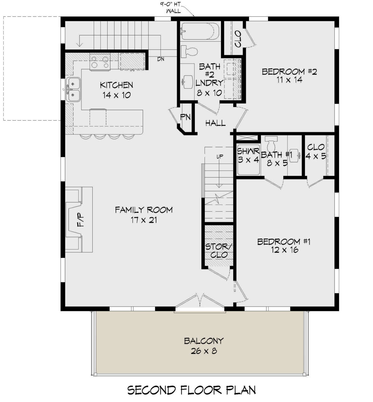 Second Floor for House Plan #940-00394