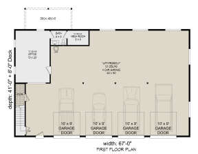 First Floor for House Plan #940-00396