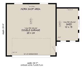 Garage Floor for House Plan #940-00397