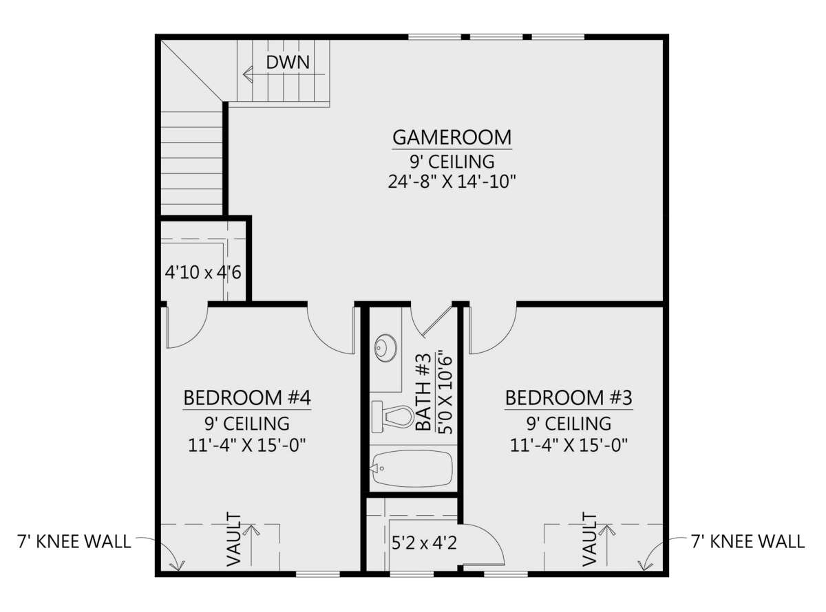 Second Floor for House Plan #4534-00068