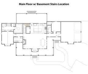 Main Floor w/ Basement Stair Location for House Plan #4534-00068