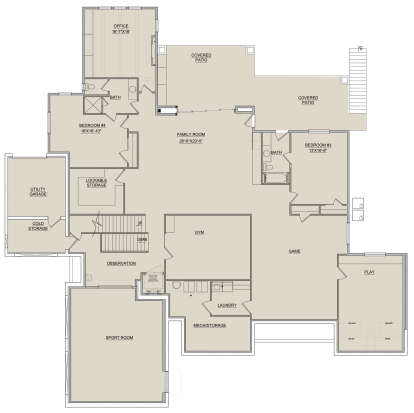Basement for House Plan #8768-00010