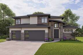 Contemporary House Plan #8768-00011 Elevation Photo