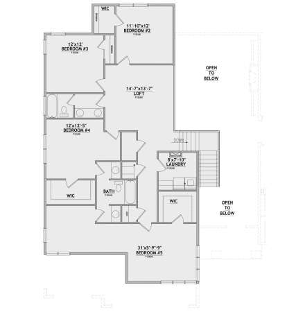 Second Floor for House Plan #8768-00011