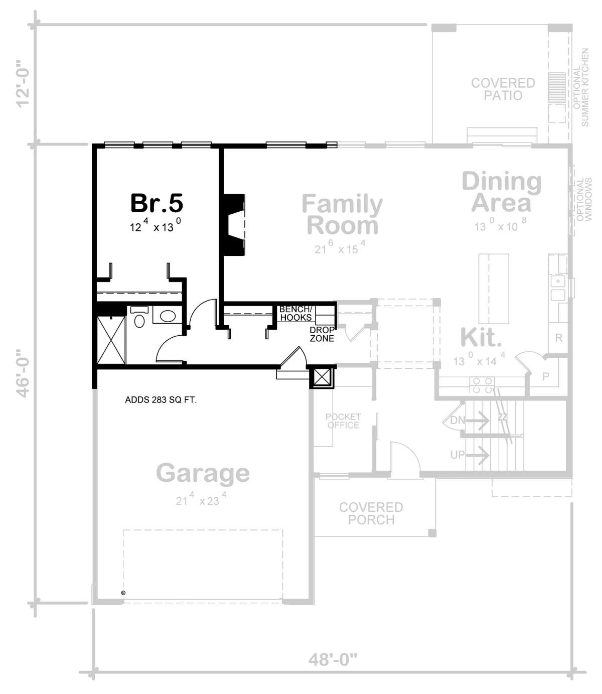 Alternate Main Floor Layout for House Plan #402-01720
