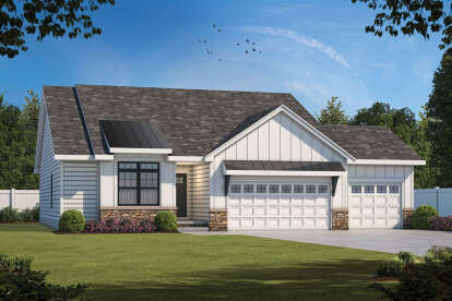 3 Bed, 2 Bath, 1603 Square Foot House Plan - #402-01721