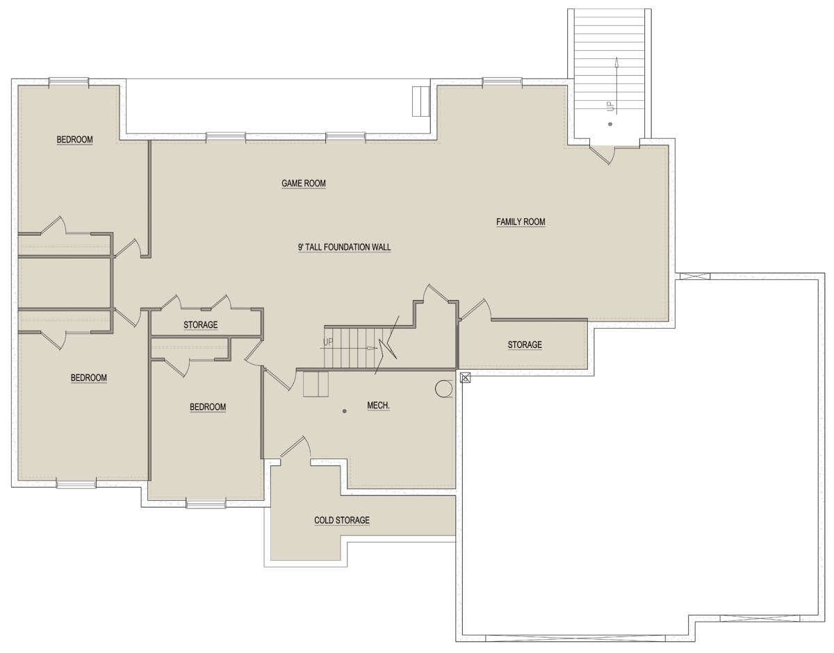 Basement for House Plan #8768-00013