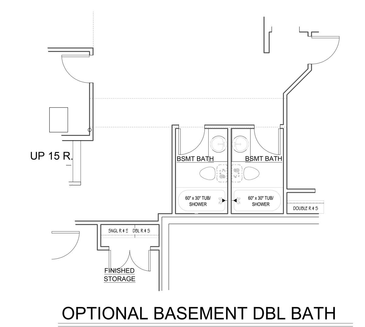 Alternate Basement Layout for House Plan #8768-00016