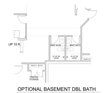 Alternate Basement Layout for House Plan #8768-00016