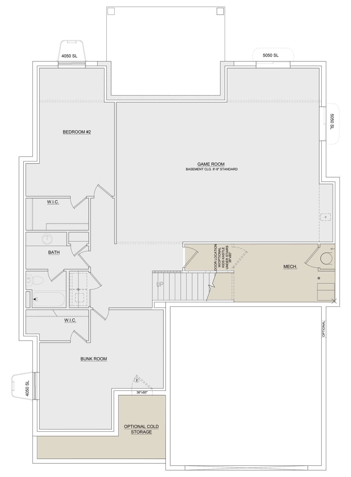 Basement for House Plan #8768-00017