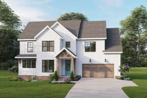 Modern Farmhouse House Plan #009-00308 Elevation Photo