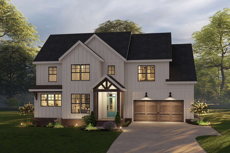 Modern Farmhouse House Plan #009-00308 Elevation Photo