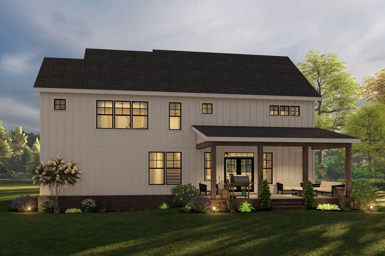 Modern Farmhouse House Plan #009-00308 Elevation Photo