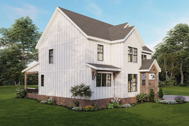 Modern Farmhouse House Plan #009-00308 Elevation Photo