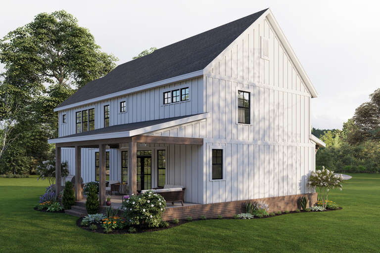 Modern Farmhouse House Plan #009-00308 Elevation Photo