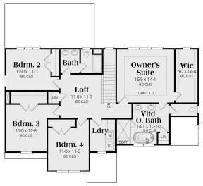 Second Floor for House Plan #009-00308