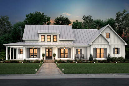 Modern Farmhouse House Plan #041-00263 Elevation Photo