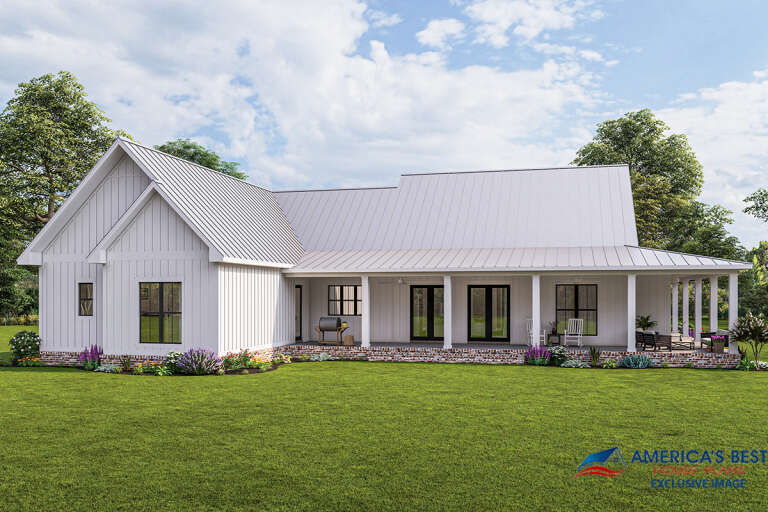 Modern Farmhouse House Plan #041-00263 Elevation Photo
