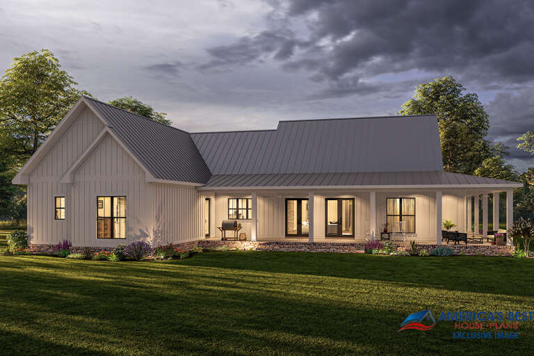 Modern Farmhouse House Plan #041-00263 Elevation Photo