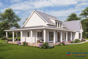 Modern Farmhouse House Plan #041-00263 Elevation Photo