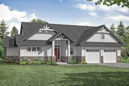 Farmhouse House Plan #035-00960 Elevation Photo