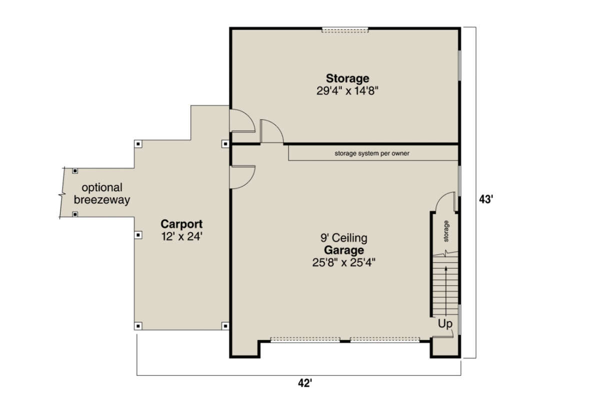 Garage Floor for House Plan #035-00961