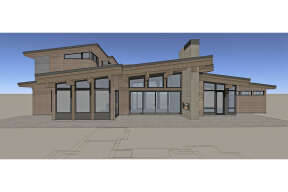 Contemporary House Plan #5829-00036 Elevation Photo