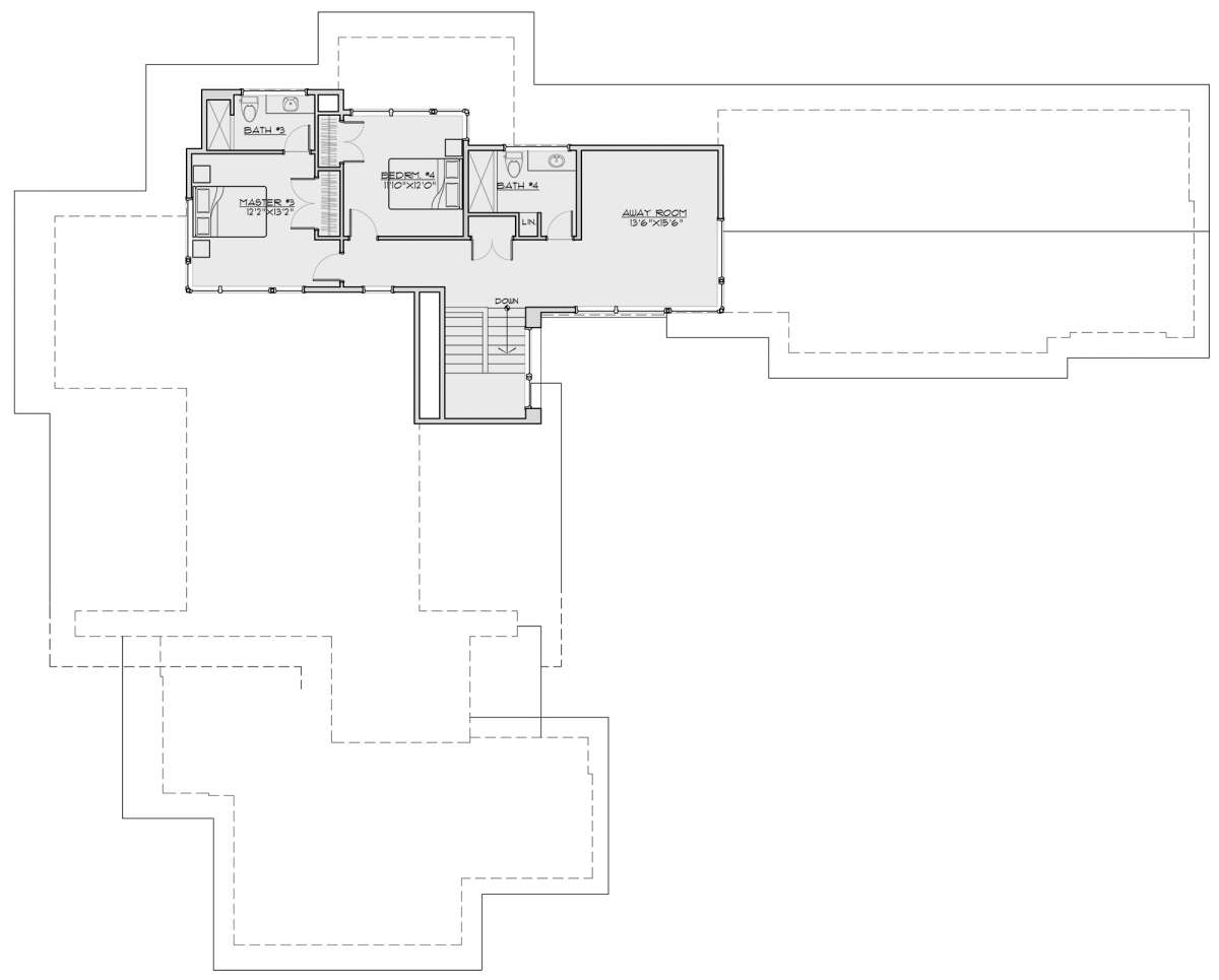 Second Floor for House Plan #5829-00036