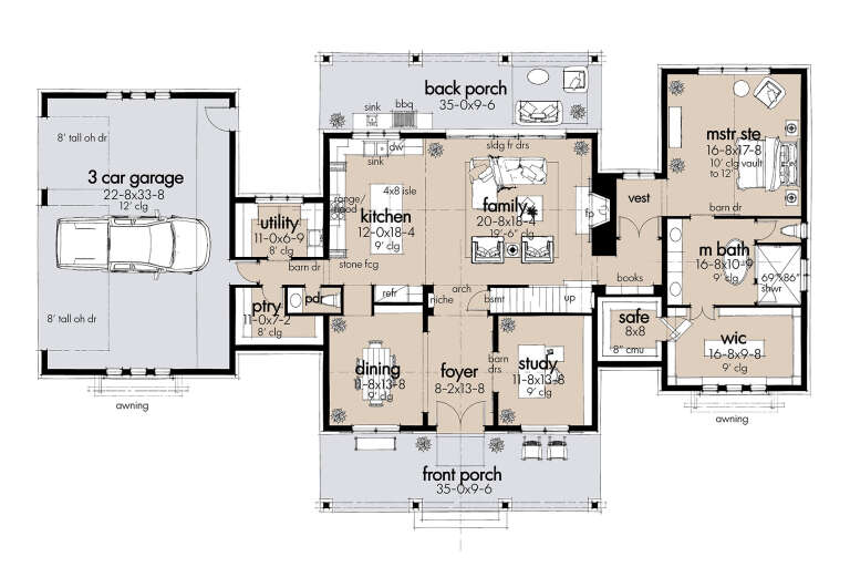 House Plan House Plan #26200 Drawing 1