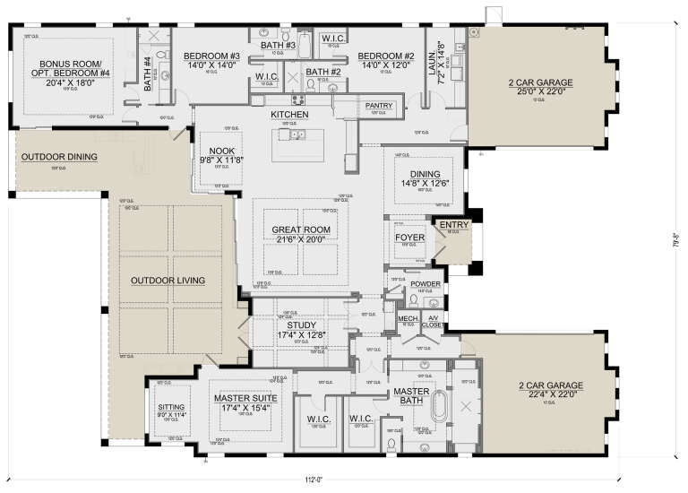 House Plan House Plan #26202 Drawing 1